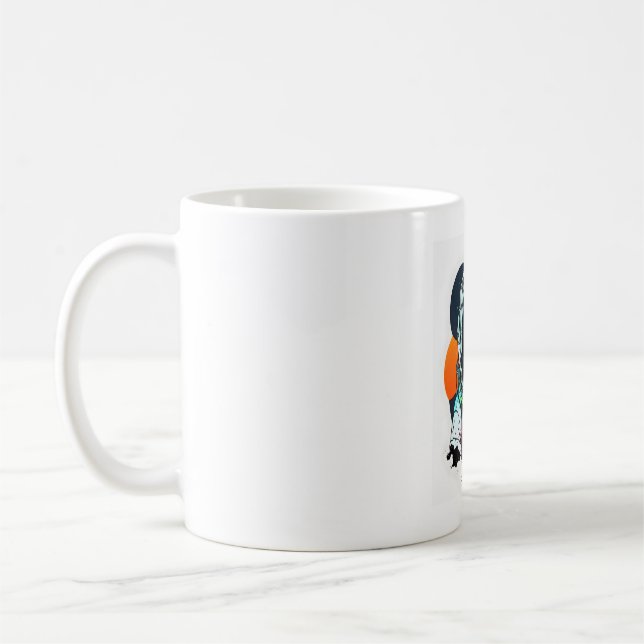 Caneca De Café Astronout Dog Mascot 3 (Esquerda)
