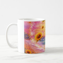 Caneca De Café Atardecer de Paz Infinita: Girasoles Mágicos 