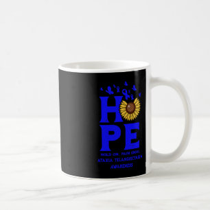 Caneca De Café Ataxia Telangiectasia Blue Hope Vintage Girassol