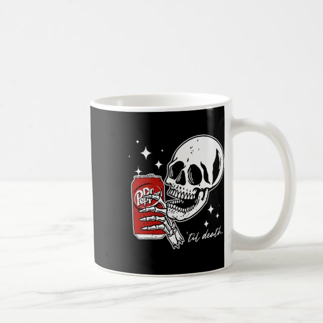 Caneca De Café Até a morte Dr. Skeleton Halloween Cute (Direita)