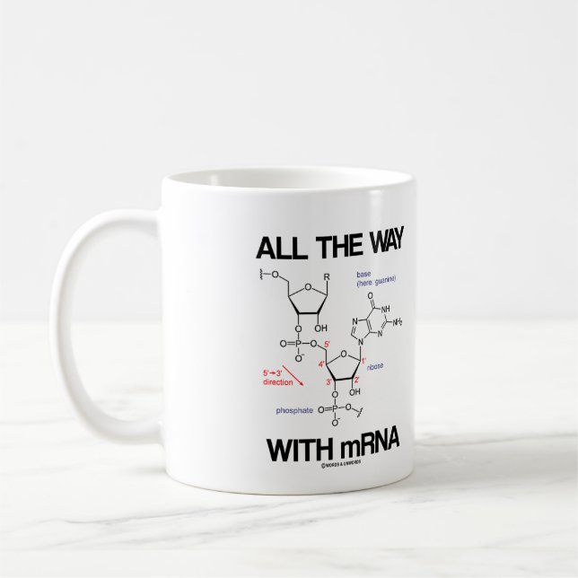 Caneca De Café Até ao fim com RNA Messenger RNA Molecular Bio (Esquerda)