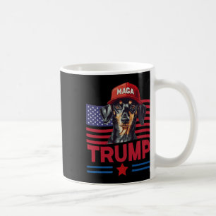 Caneca De Café Até meu cachorro ama Trump Funny Dachshund Mega Ha