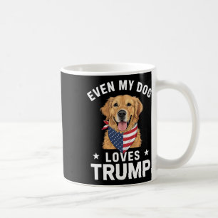 Caneca De Café Até Meu Cão Adora Trump Usa Flag Bandana