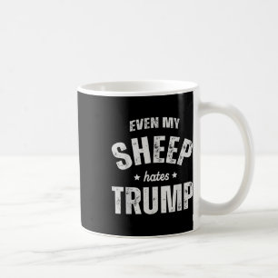 Caneca De Café Até Minha Ovelha Odeia Trump Anti Trump Men Farmer