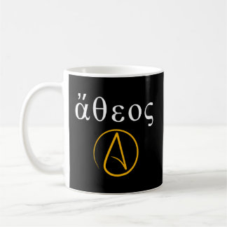 Caneca De Café Ateísta grego-anfabeta Anti-Religião Ateísmo
