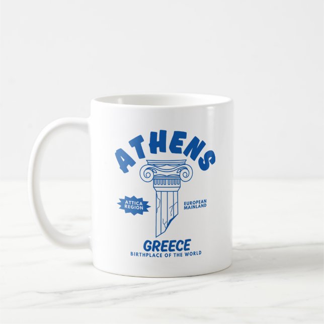 Caneca De Café Atenas Grécia (Esquerda)