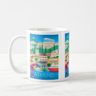 Caneca De Café Atenas, Grécia Mug
