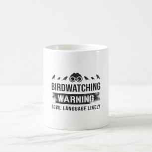 Caneca De Café Atenção De Aves À Linguagem De Fogueira Prováv