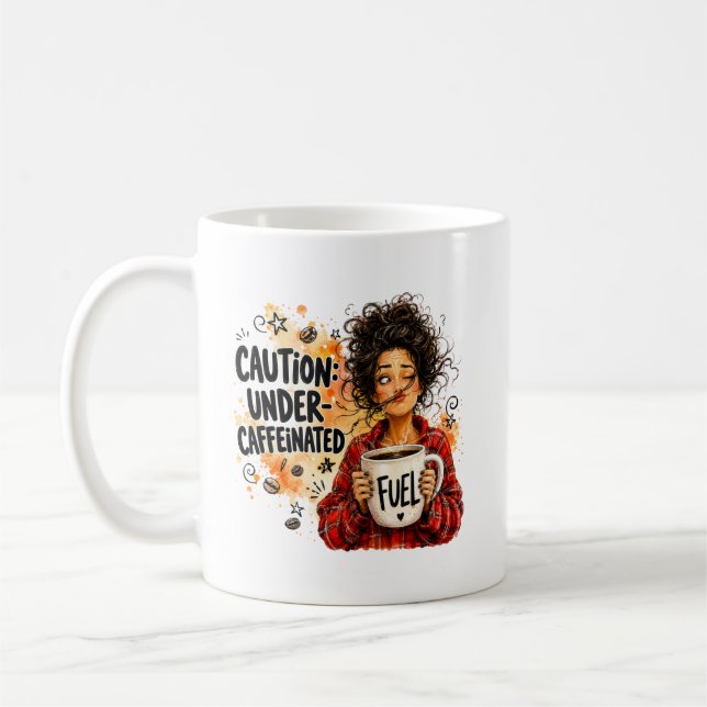 Caneca De Café Atenção: Subcaffeinado (Esquerda)