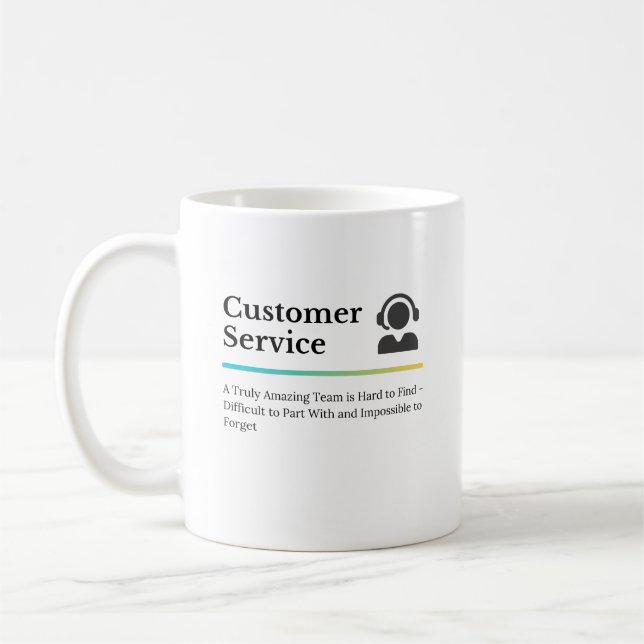 Caneca De Café Atendimento ao Cliente (Esquerda)
