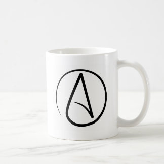 Caneca de café ateu do símbolo
