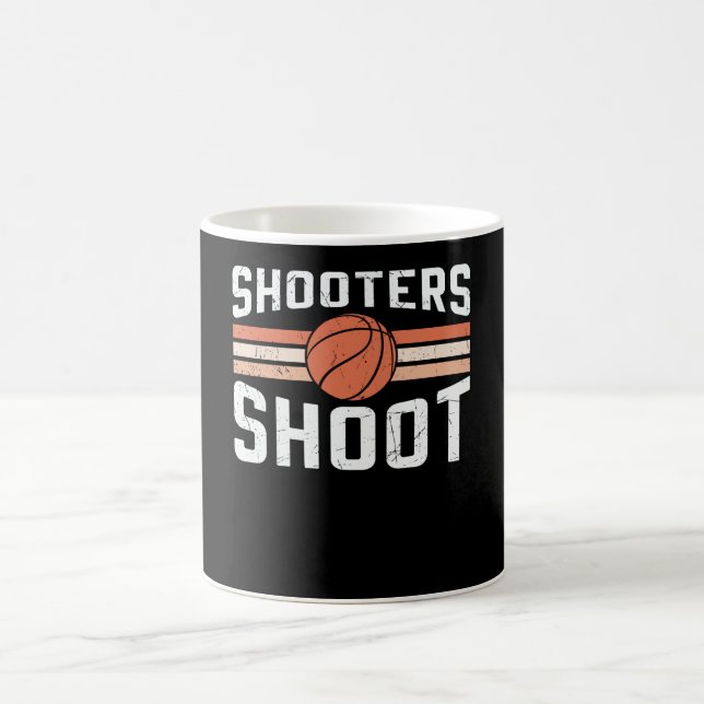 Caneca De Café Atiradores Atiram Bola | Design de Basquete (Centro)