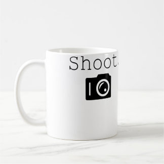 Caneca De Café Atirar. Fotografiafotógrafo Com Câmera
