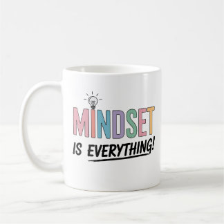 Caneca De Café Atitude Mental É Tudo – Inspiração Pastel