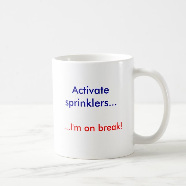Caneca De Café Ative sistemas de extinção de incêndios…,… mim (Direita)