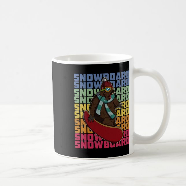 Caneca De Café Atividade Competitiva do Snowboard Skiing Snowboar (Direita)