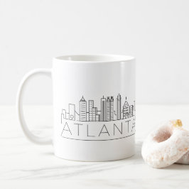 Caneca De Café Atlanta Georgia Estilizou Skyline