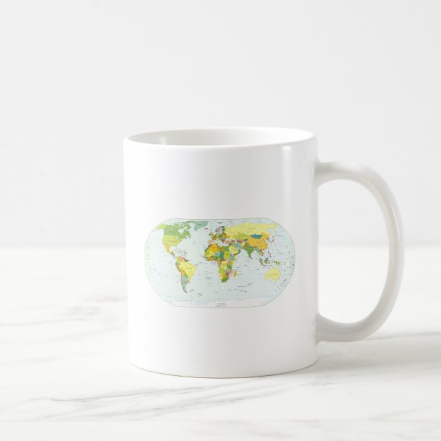 Caneca De Café Atlas do Mundo do Mapa (Direita)