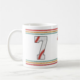 Caneca De Café Atlético Vintage Retro de Beisebol Número 7