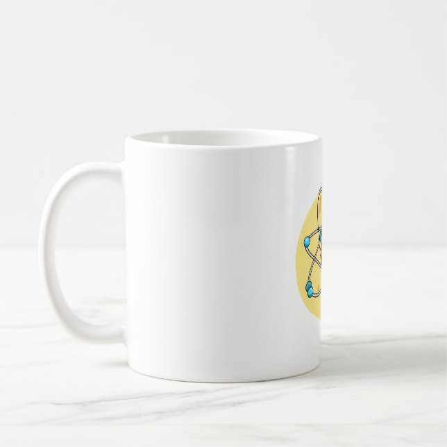 Caneca De Café Átomo Kawaii (Esquerda)
