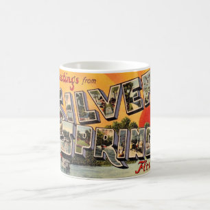 Caneca De Café Atração de Primaveras Prateados Retroativos