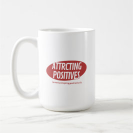 Caneca De Café Atraindo Positivos Sorte Boa Apenas Tipografia Des