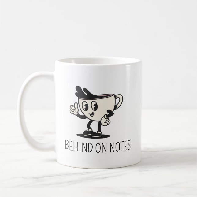Caneca de café Atrasado nas Notas, Café retrô de T (Esquerda)
