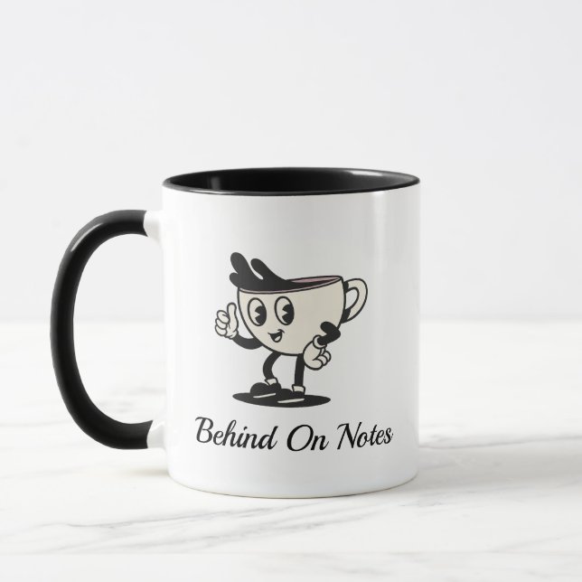 Caneca de Café Atrasado nas Notas, Café Retro Tera (Esquerda)