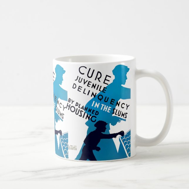 Caneca De Café Atraso Juvenil Cure nos Favelas (Direita)