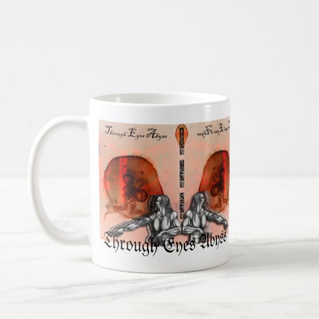 Caneca De Café "Através do Abismo dos Olhos" Merch (Esquerda)