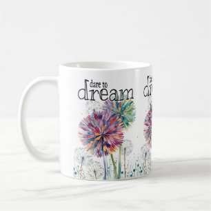 Caneca De Café Atrevem-se a sonhar desejando ervas daninhas