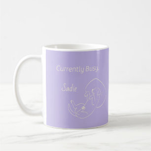 Caneca De Café Atualmente Ocupada Labrador Retrie Cadela Mamãe No