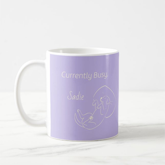 Caneca De Café Atualmente Ocupada Labrador Retrie Cadela Mamãe No (Esquerda)