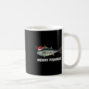 Caneca De Café Atum Engraçado Natal Papai Noel Natal Pescador