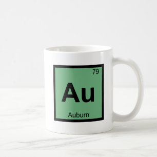 Caneca De Café Au - Auburn Maine Símbolo da Tabela Periódica de Q