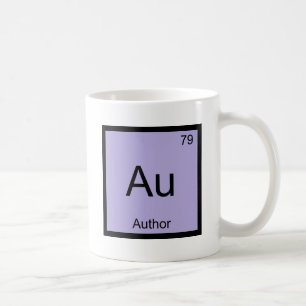 Caneca De Café Au - Autor Camiseta do Símbolo do Elemento Químico