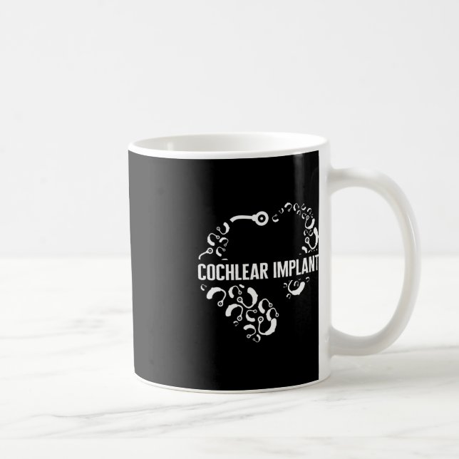 Caneca De Café Audição Perda de Consciência Amor Implante Coclear (Direita)