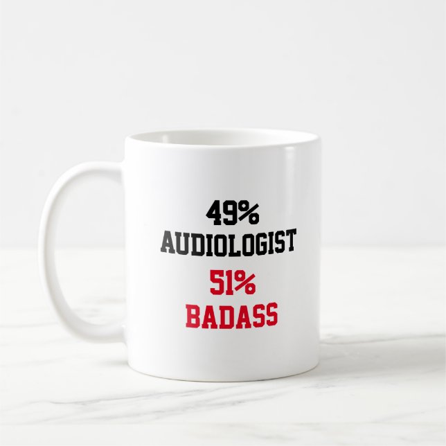 Caneca De Café Audiologista Badass (Esquerda)