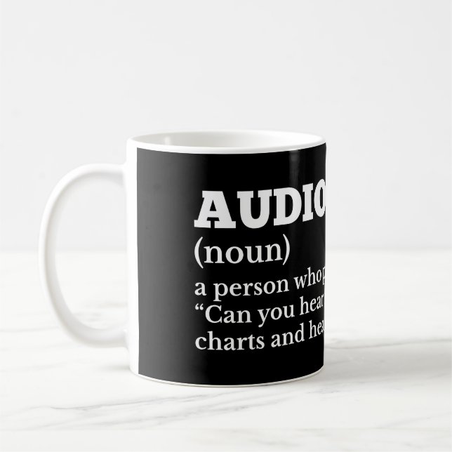 Caneca De Café Audiologista Engraçado Definição (Esquerda)