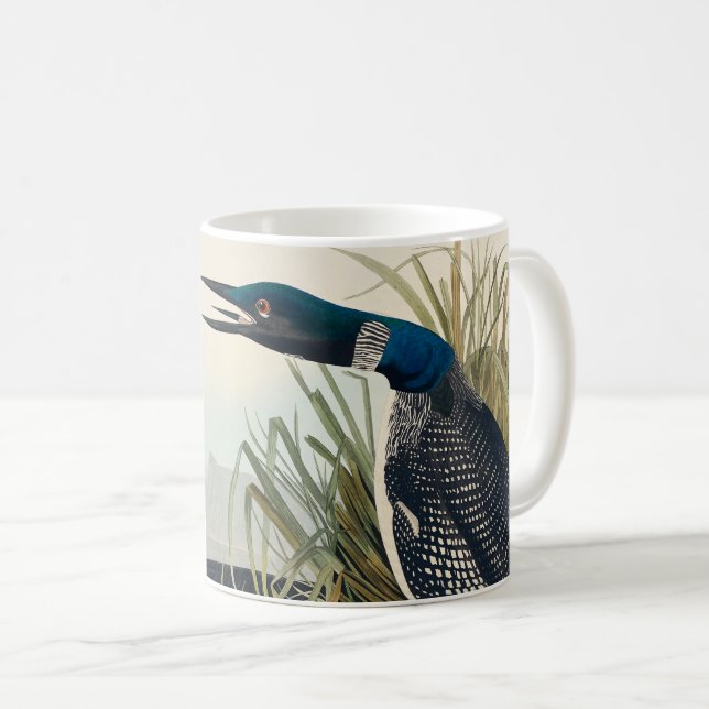 Caneca De Café Audubon Bird Loon Diver Classic (Frente Esquerda)