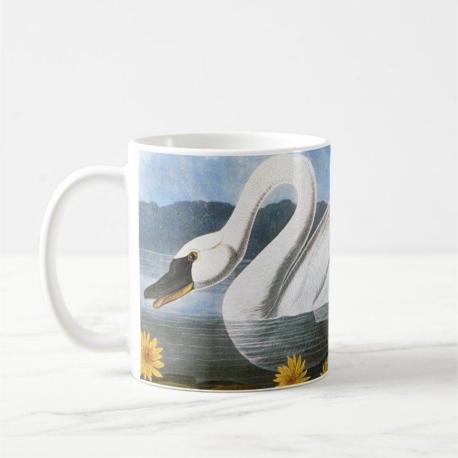 Caneca De Café Audubon: Cisne comum (Esquerda)