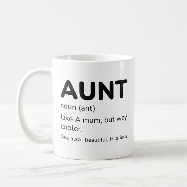 Caneca De Café Aunt Noun (Esquerda)