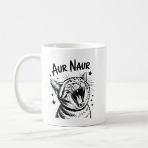 Caneca De Café Aur Naur Meme de Gato Engraçado Estética de Amante