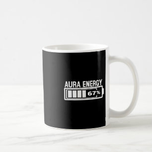 Caneca De Café Aura Energy 67 Engraçado, 67 homens Alpha Slan