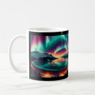 Caneca De Café Aureola Borealis, no Alasca
