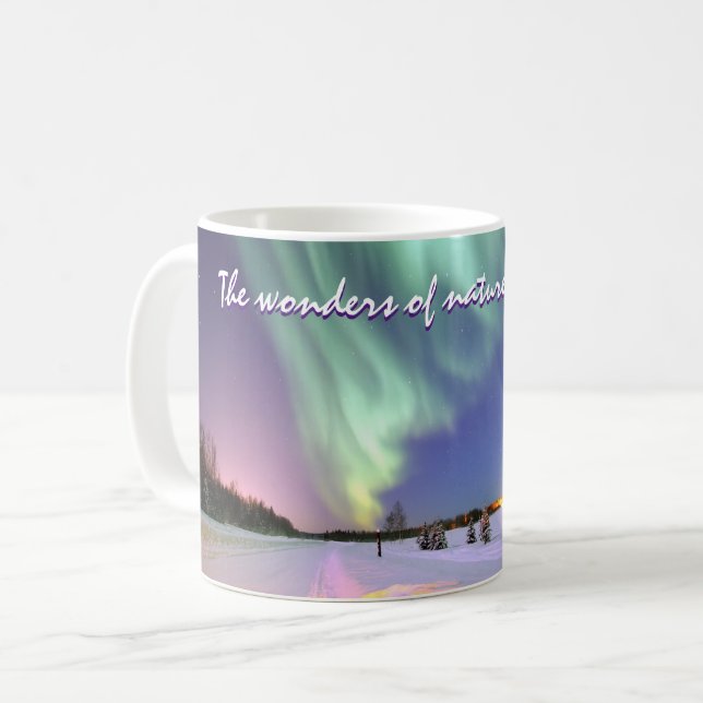 Caneca De Café Aurora boreal personalizada de Borealis da Aurora (Frente Esquerda)