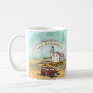 Caneca De Café Aurora do Arco-Íris de Praia