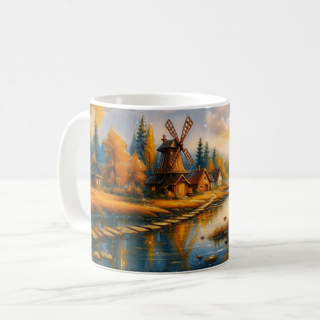 Caneca De Café Aurora no Vilarejo do Moinho de Vento (Frente Esquerda)