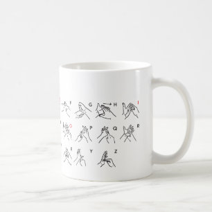 CANECA DE CAFÉ AUSLAN ALPHABET