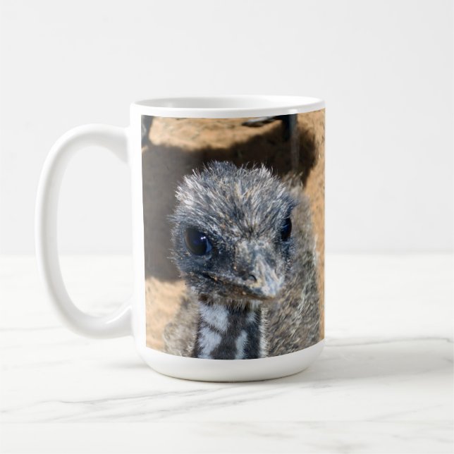Caneca De Café Aussie Baby Emu Face, (Esquerda)